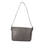 Azzurra Borsa a spalla da donna Vera pelle croco 05699-C27 GRIGIO SCURO Gave Lux