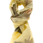 Simonetta L2005-GIALLO Foulard unisex in cotone e seta Gave Lux