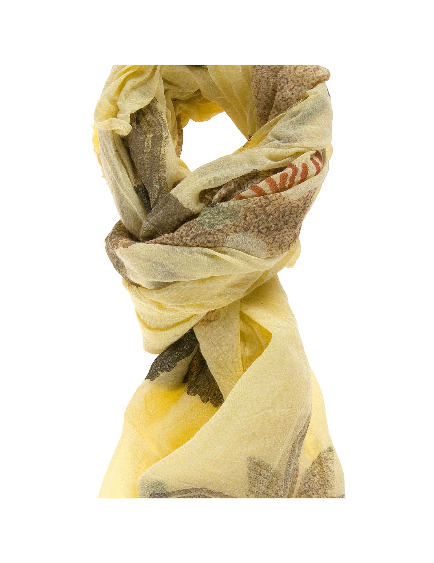 Simonetta L2005-GIALLO Foulard unisex in cotone e seta Gave Lux