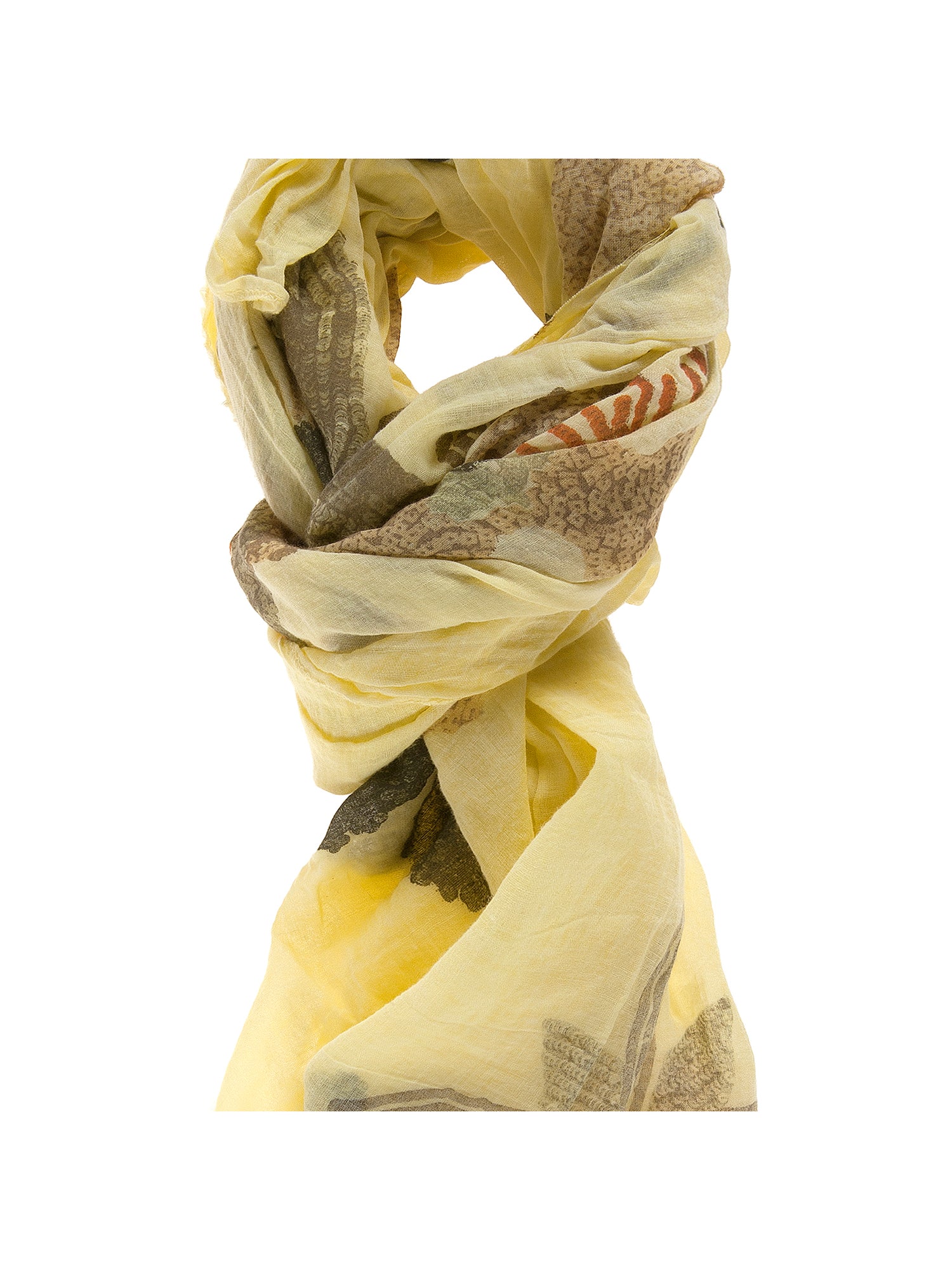 Simonetta L2005-GIALLO Foulard unisex in cotone e seta Gave Lux