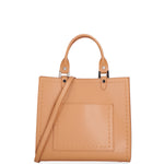 Borsa a mano da donna 100% vera pelle 07262-P 607 CUOIO Roberta Rossi