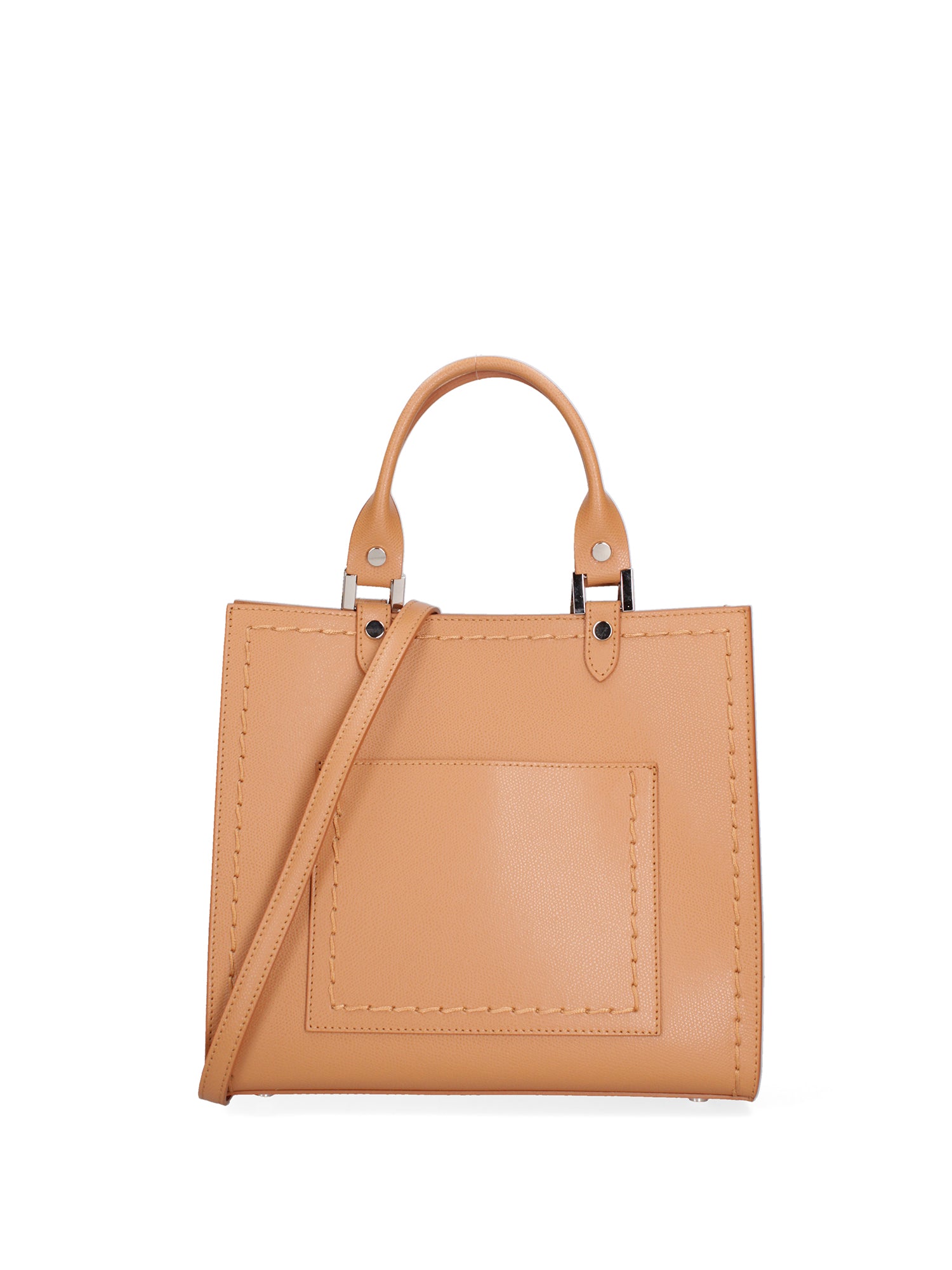 Borsa a mano da donna 100% vera pelle 07262-P 607 CUOIO Roberta Rossi