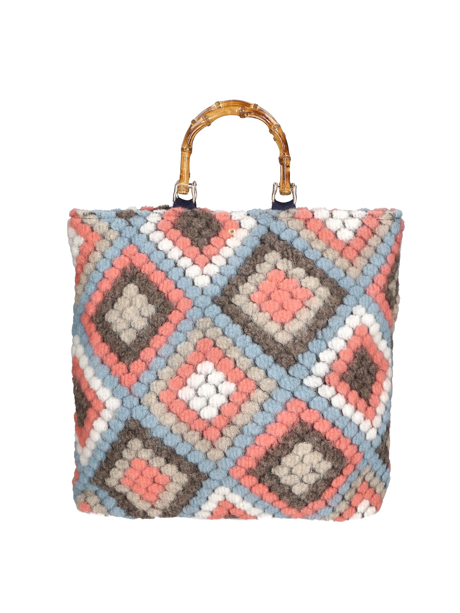 Luana Borsa a mano da donna Lana e vera pelle 04466-CIELO Gave Lux