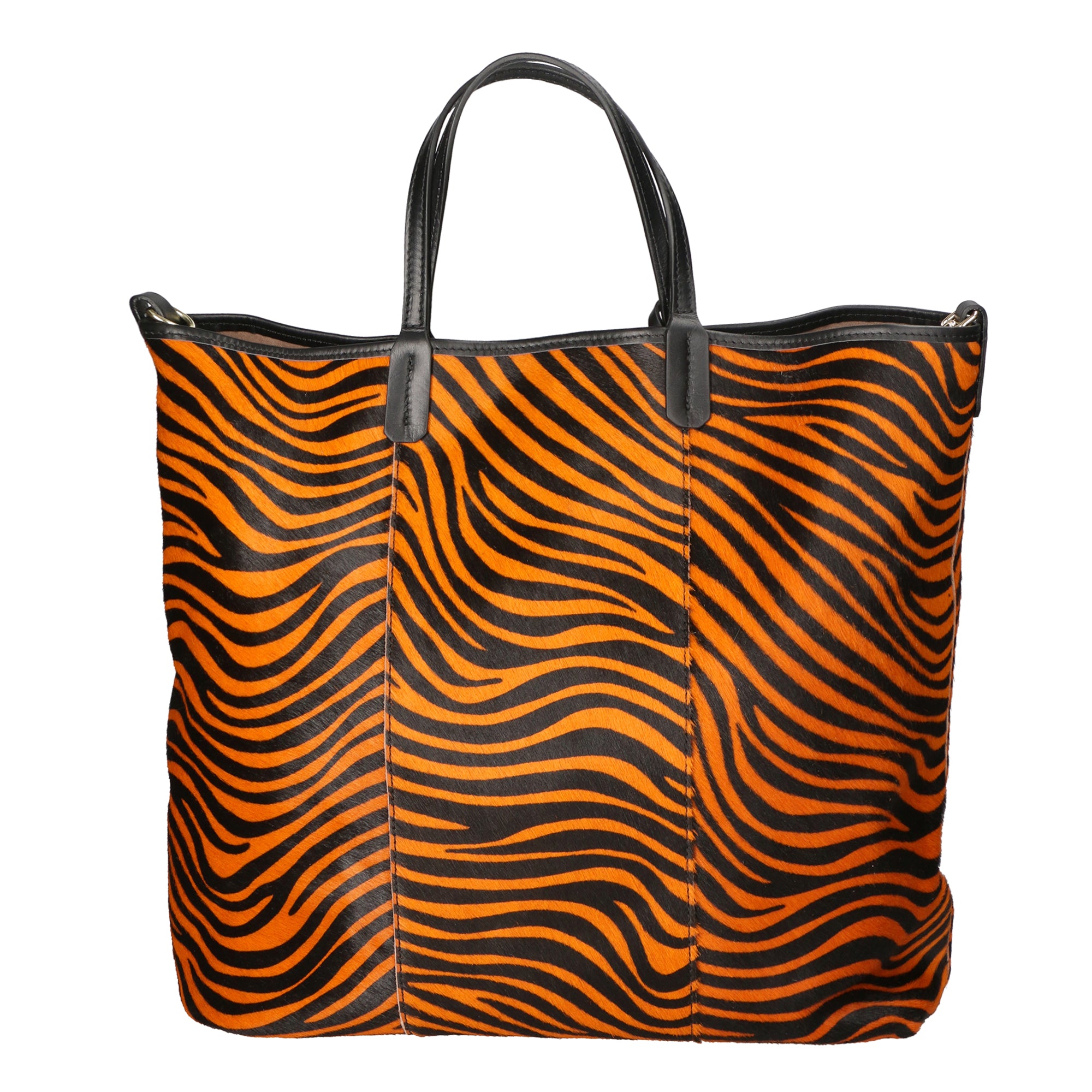 Borsa a mano da donna Vera pelle MYB-8053-FW-ZEBRA ARANCIO My Best Bag