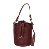 Borsa a mano da donna 100% pelle MYB-8011-FW-S34 BORGOGNA My Best Bag