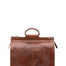 Borsa da viaggio unisex in vera pelle 100% cotone 4563-MARRONE Alessia Firenze