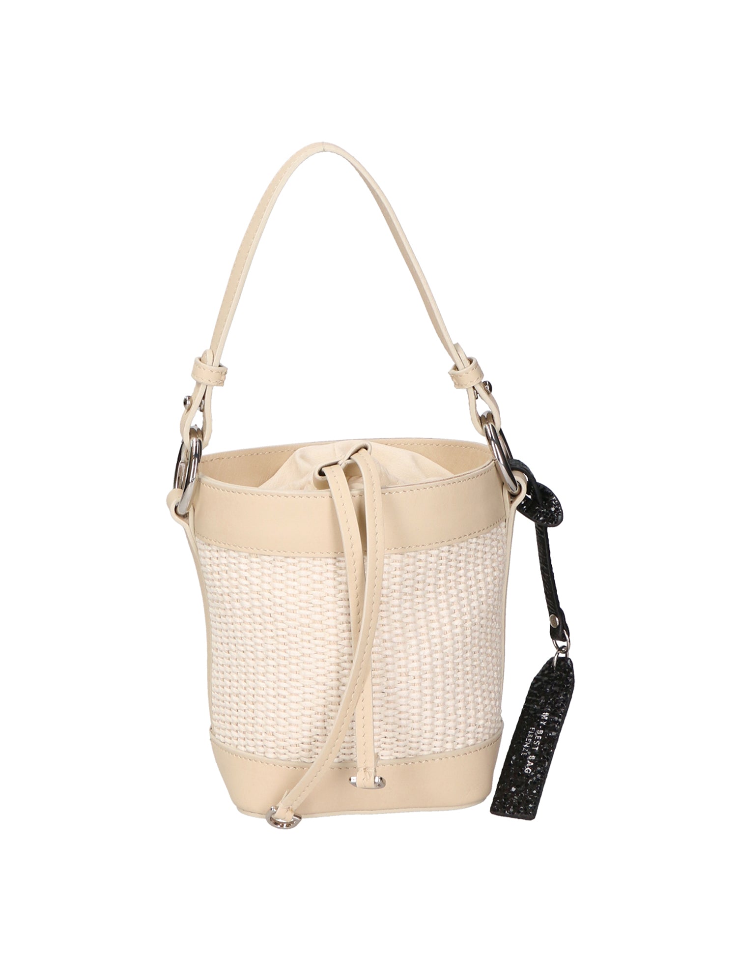 Borsa a secchiello da donna Misto pelle e tessuto MYB-05166-SS-148+S03 BEIGE My Best Bag