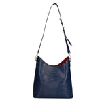 Carmine Borsa a spalla da donna Vera pelle 05442-LU24 BLU JEAN Gave Lux
