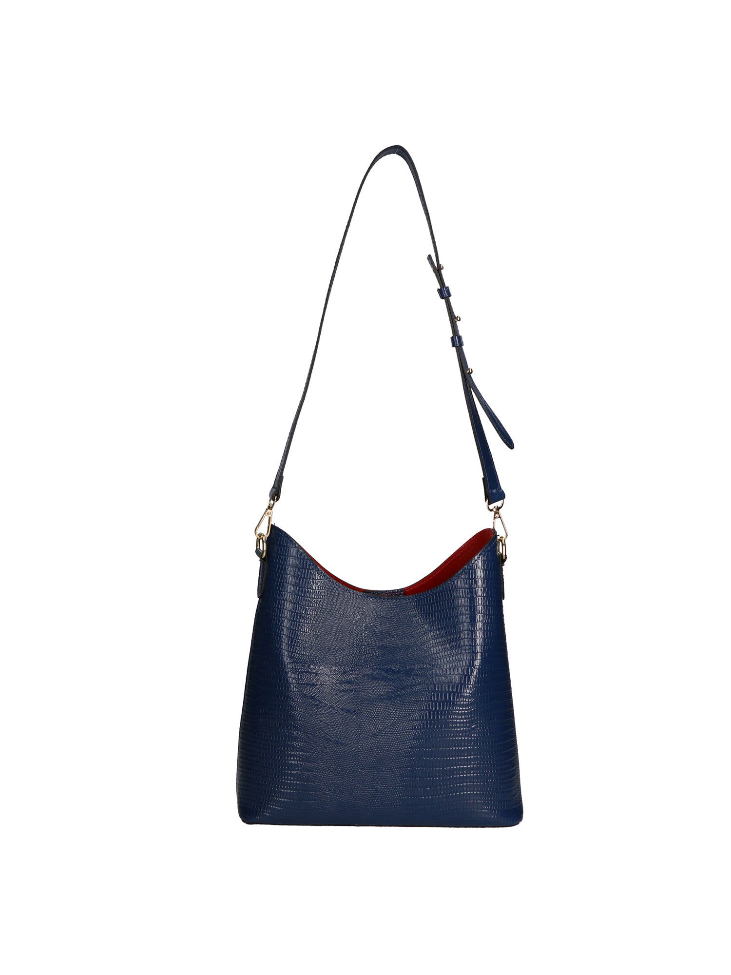 Carmine Borsa a spalla da donna Vera pelle 05442-LU24 BLU JEAN Gave Lux