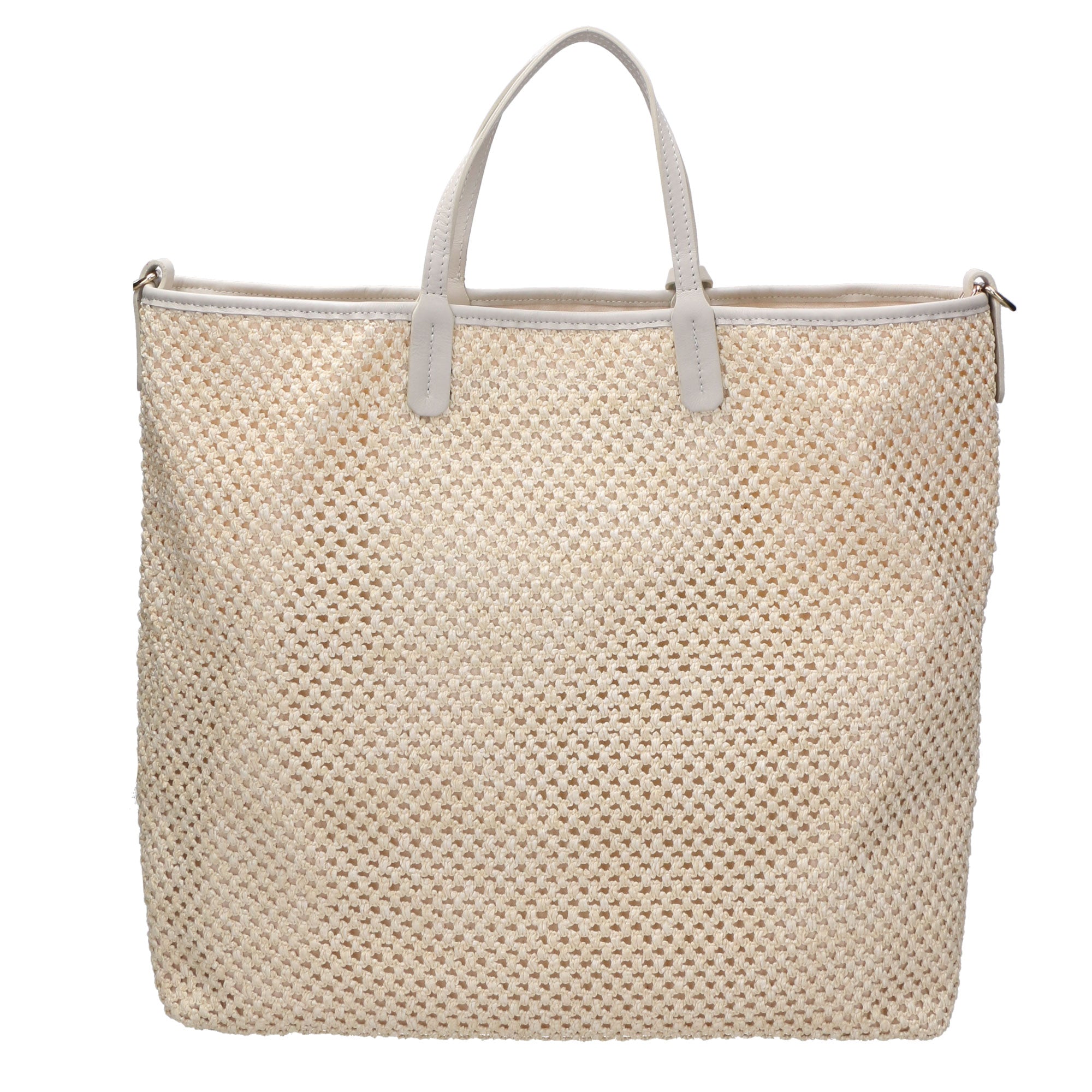 Borsa a mano da donna Paglia e pelle MYB-7027-SS-142 BEIGE My Best Bag