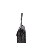 Borsa a spalla da donna 100% vera pelle JR-W-1130-RU-BLACK + GOLD John Richmond