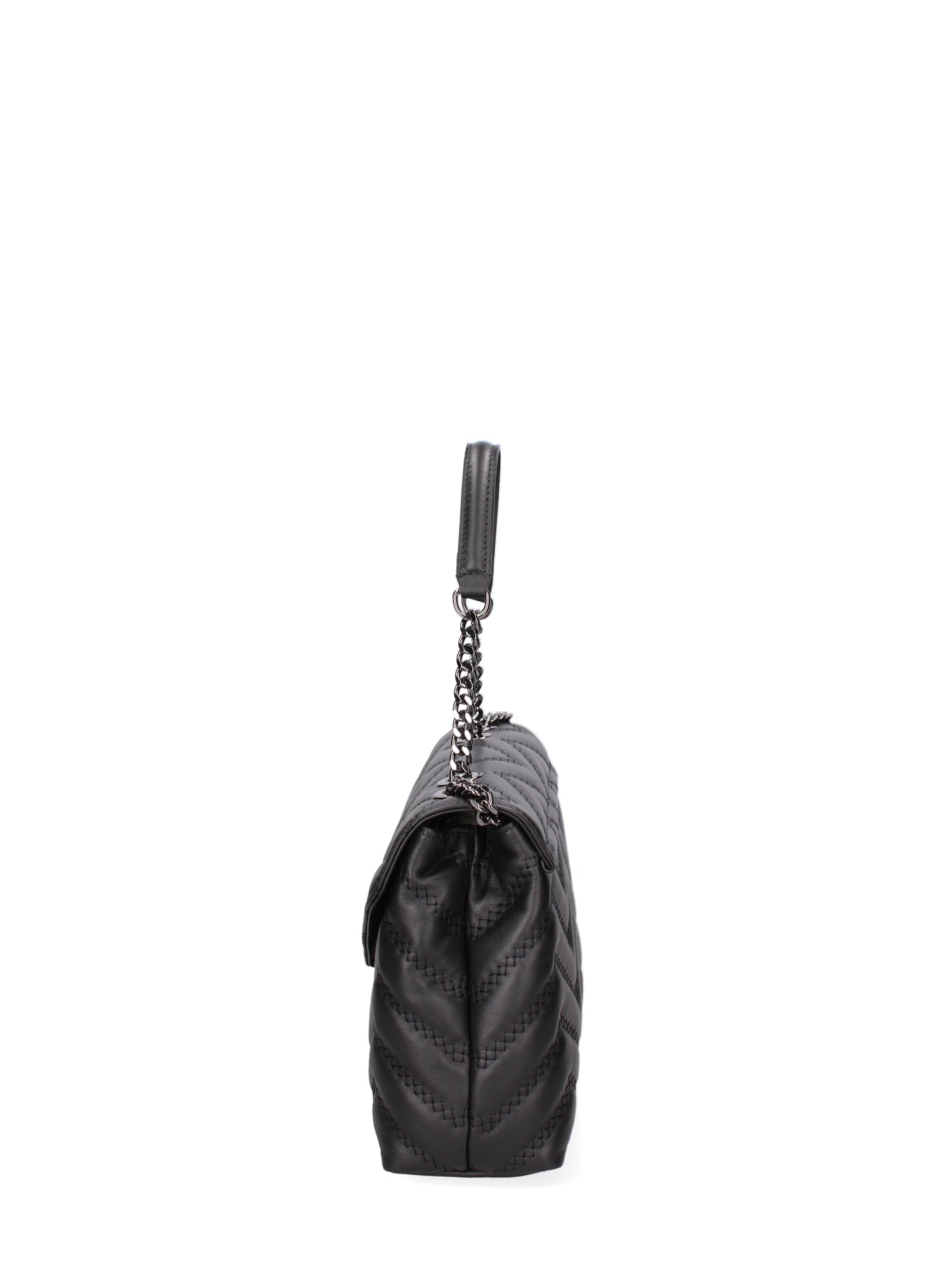 Borsa a spalla da donna 100% vera pelle JR-W-1130-RU-BLACK + GOLD John Richmond