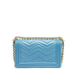 Borsa a mano da donna 100% PVC FLAT S MANHATTAN-NORSE BLUE + LIGHT GOLD Marc Ellis