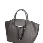Borsa a mano da donna 100% vera pelle JR-W-1101LBX-D. GREY-CDF John Richmond