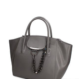 Borsa a mano da donna 100% vera pelle JR-W-1101LBX-D. GREY-CDF John Richmond