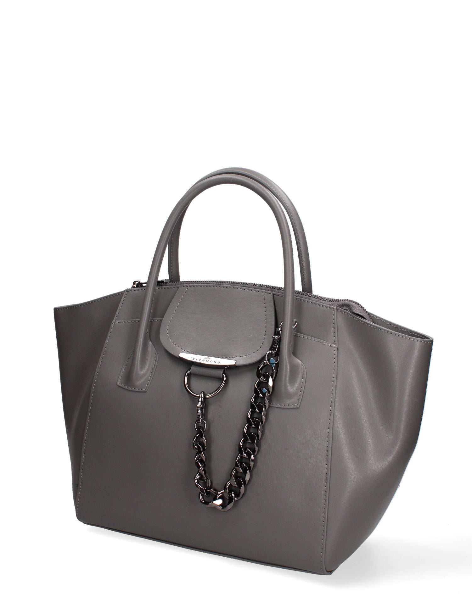 Borsa a mano da donna 100% vera pelle JR-W-1101LBX-D. GREY-CDF John Richmond