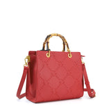 Borsa a mano da donna 100% pelle vegana PU GGB019RED Gabriella G Firenze