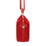 Vera pelle 04163-L130 ROSSO SCURO + SC08 ROSSO Borsa a spalla da donna Elowen Ultra Chiara Ferretti