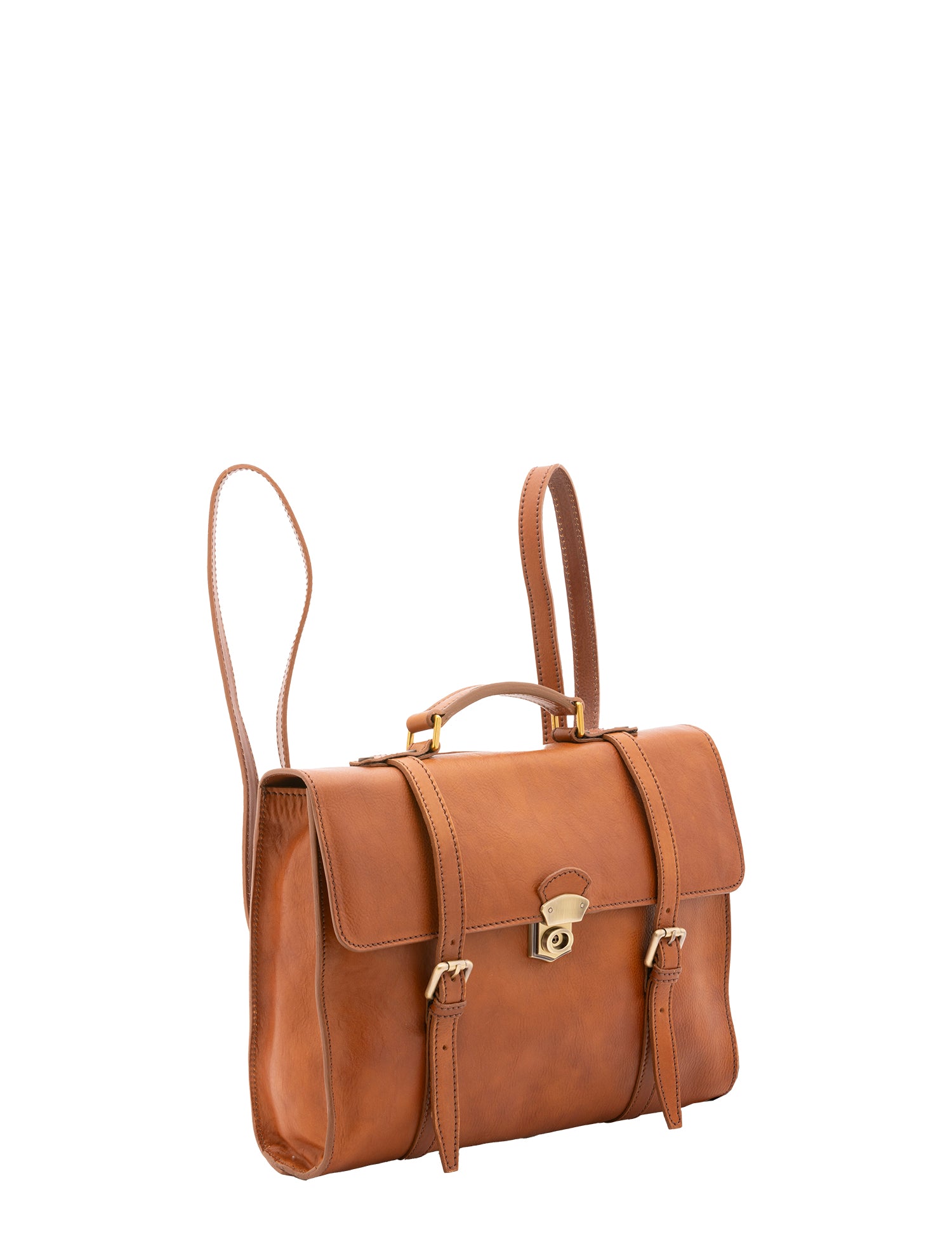 Zaino in vera pelle unisex 100% cotone 4431-MIELE Alessia Firenze