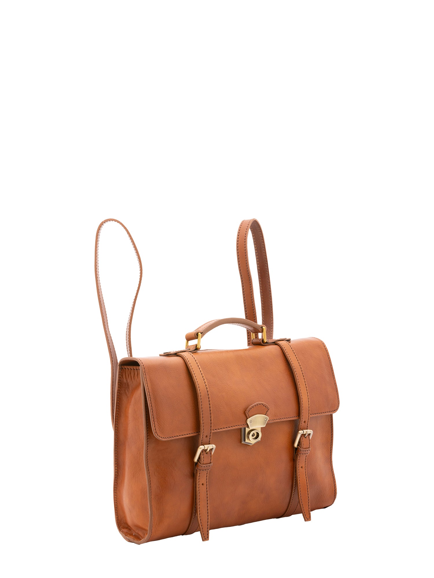 Zaino in vera pelle unisex 100% cotone 4431-MIELE Alessia Firenze