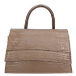Ariel Borsa a mano da donna Vera pelle 05458-LU40 TAUPE SCURO DARK TAUPE Gave Lux