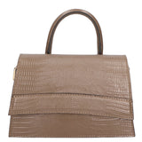 Ariel Borsa a mano da donna Vera pelle 05458-LU40 TAUPE SCURO DARK TAUPE Gave Lux