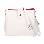 Eridana Borsa a tracolla da donna Vera pelle 1137-BIANCO Gave Lux