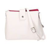 Eridana Borsa a tracolla da donna Vera pelle 1137-BIANCO Gave Lux