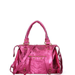 Novara Borsa a spalla da donna Vera pelle 06090 LM-L023 FUXIA Gave Lux