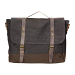 Minerva Borsa a mano unisex Canvas e pelle ZG3011-NERO BLACK Gave Lux