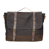 Minerva Borsa a mano unisex Canvas e pelle ZG3011-NERO BLACK Gave Lux