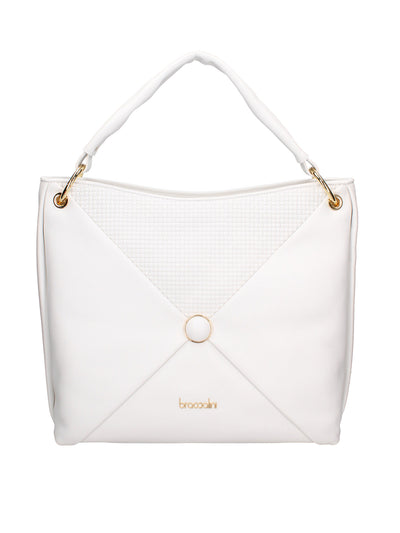 Aeliana Chic Borsa a spalla da donna 100% pelle B17204-BIANCO