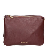 Borsa a tracolla da donna 100% pelle MYB-6057-FW-D54 BORDO SCURO My Best Bag