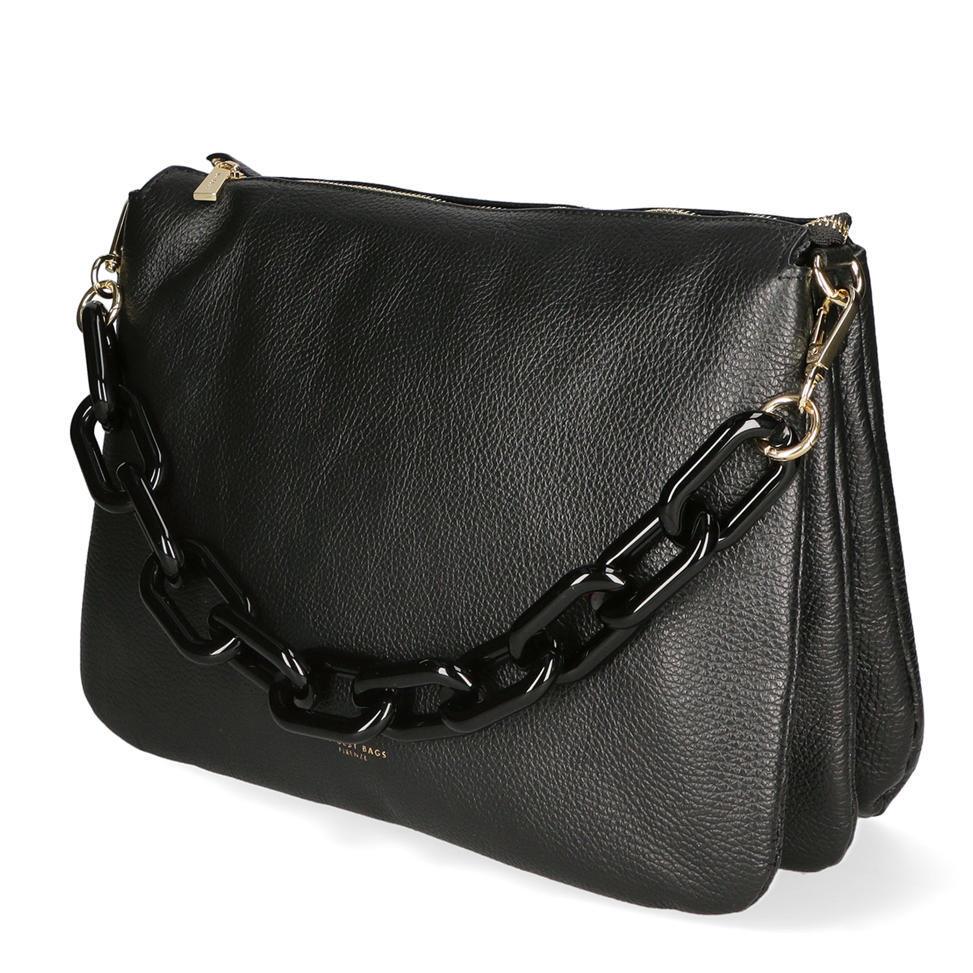 Borsa a tracolla da donna Vera pelle MYB-8019-FW-D28 NERO My Best Bag