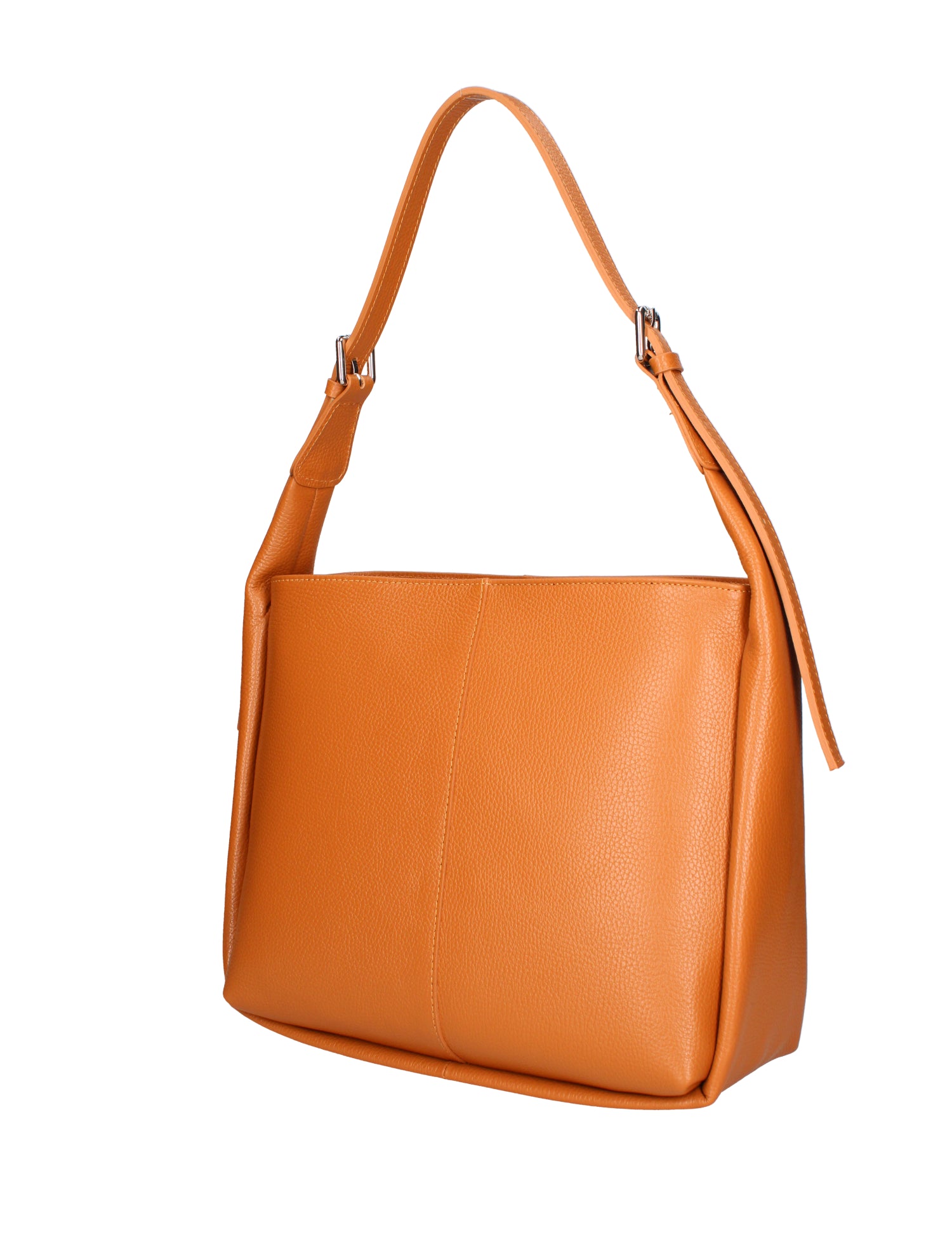 Borsa a spalla da donna Misto pelle e tessuto 07157-D44 CUOIO Roberta Rossi