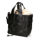 Borsa a mano da donna Vera pelle MYB-7055-SS-NERO+BEIGE My Best Bag