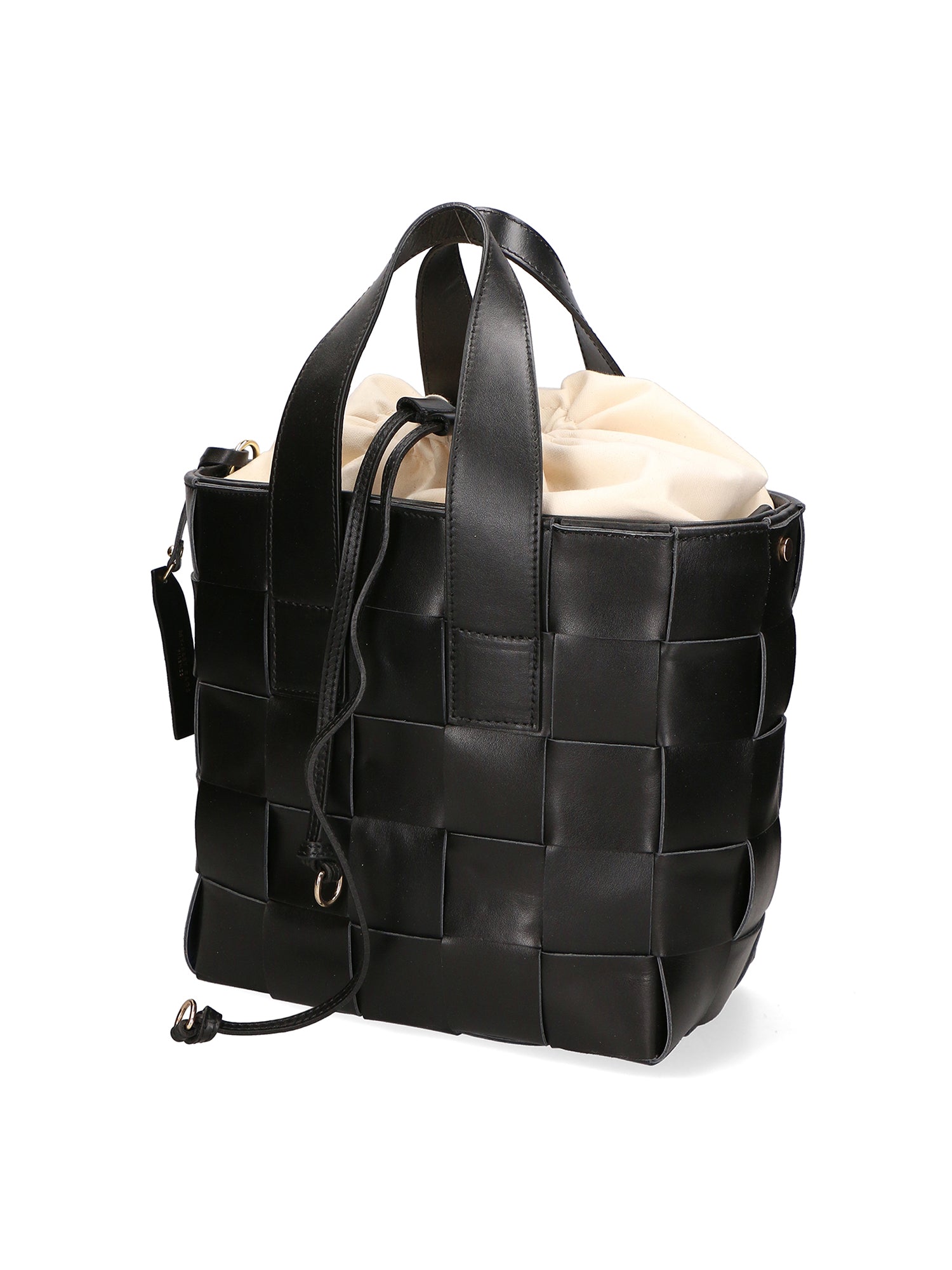 Borsa a mano da donna Vera pelle MYB-7055-SS-NERO+BEIGE My Best Bag