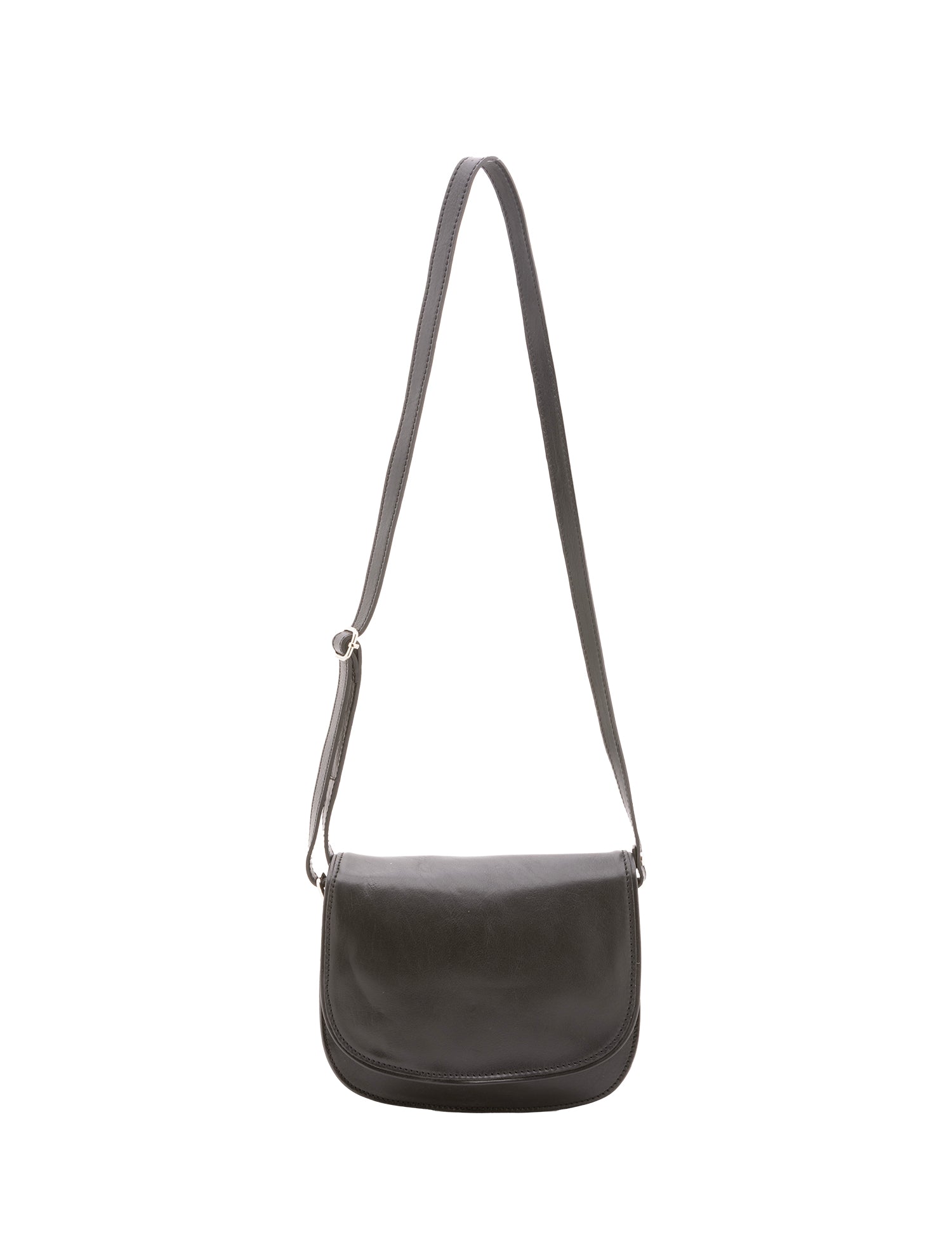 Borsa a tracolla da donna 100% vera pelle 4582-NERO Alessia Firenze