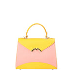 Auriga Chic Borsa a mano da donna Vera pelle 8924-ROSA+GIALLO Gave Lux