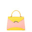 Auriga Chic Borsa a mano da donna Vera pelle 8924-ROSA+GIALLO Gave Lux