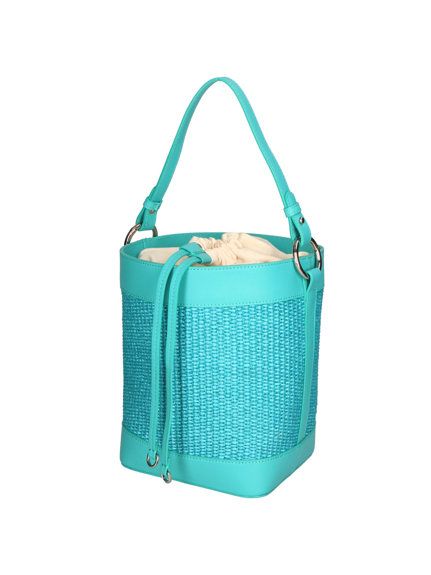 Borsa a secchiello da donna Misto pelle e tessuto MYB-05165-SS-179+S31 TIFFANY My Best Bag