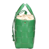 Borsa a mano da donna Vera pelle MYB-7055-SS-VERDE+BEIGE My Best Bag