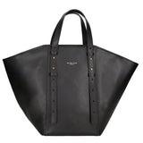 Borsa a mano da donna 100% pelle artigianale MYB-7029-SS-P 636 NERO BLACK My Best Bag