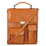 Tancredi Borsa da lavoro unisex in pelle Vera pelle 7013-CUOIO COGNAC Gave Lux