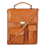 Tancredi Borsa da lavoro unisex in pelle Vera pelle 7013-CUOIO COGNAC Gave Lux
