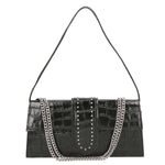 Alba Borsa a spalla da donna Vera pelle 04734-B28 NERO Gave Lux