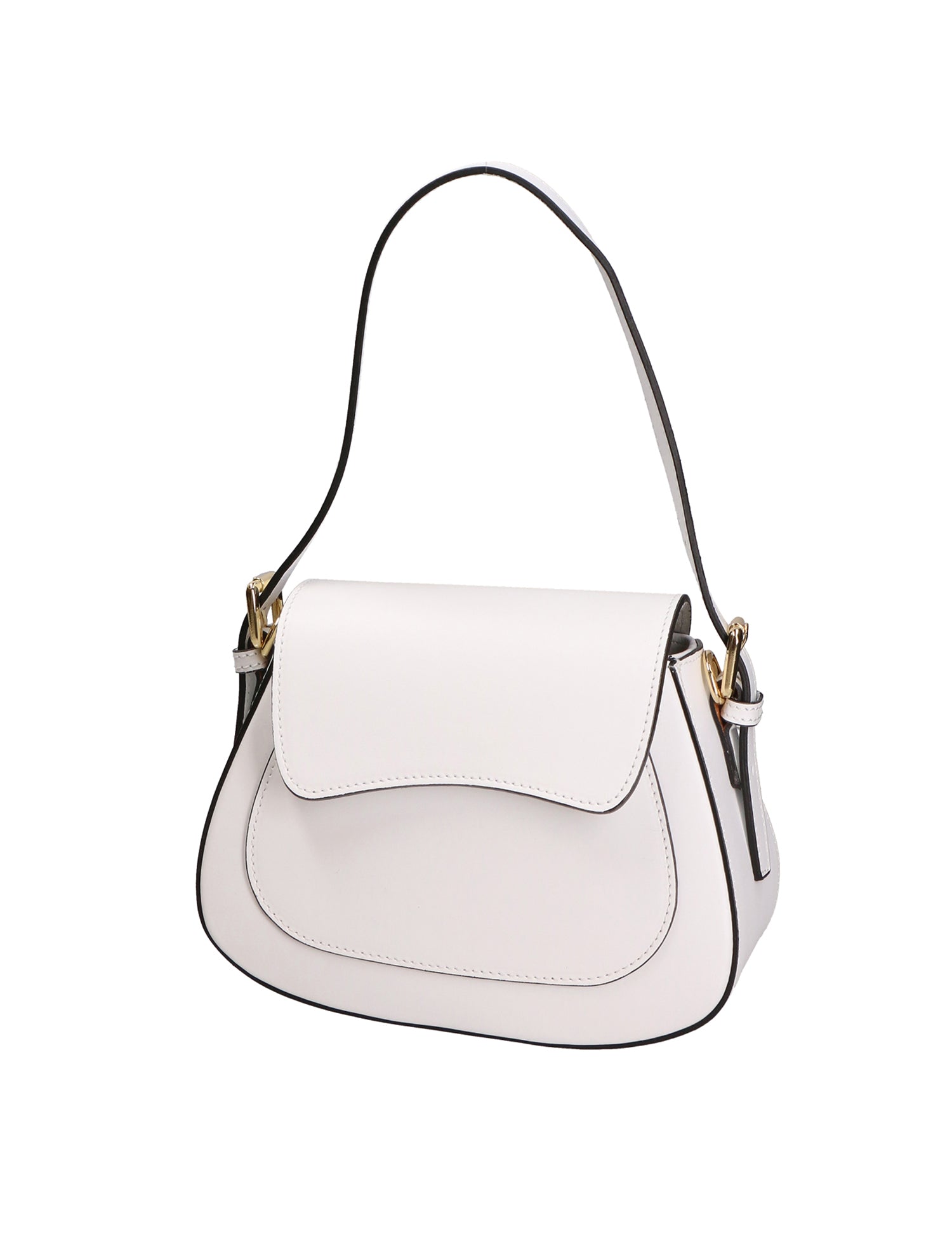 Giulia Borsa a spalla da donna Vera pelle 05958-L101 BIANCO Gave Lux