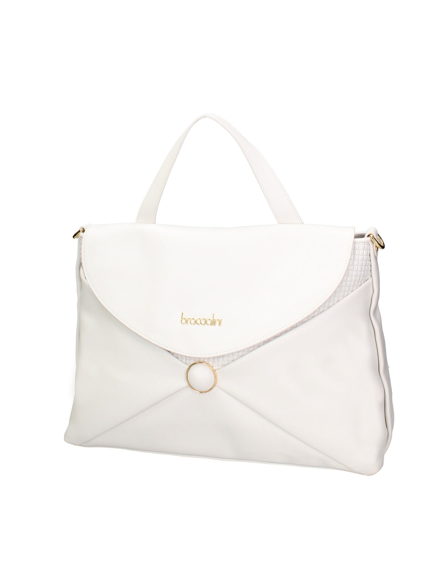 Edera Ultra Borsa a mano da donna 100% pelle B17202-BIANCO Braccialini