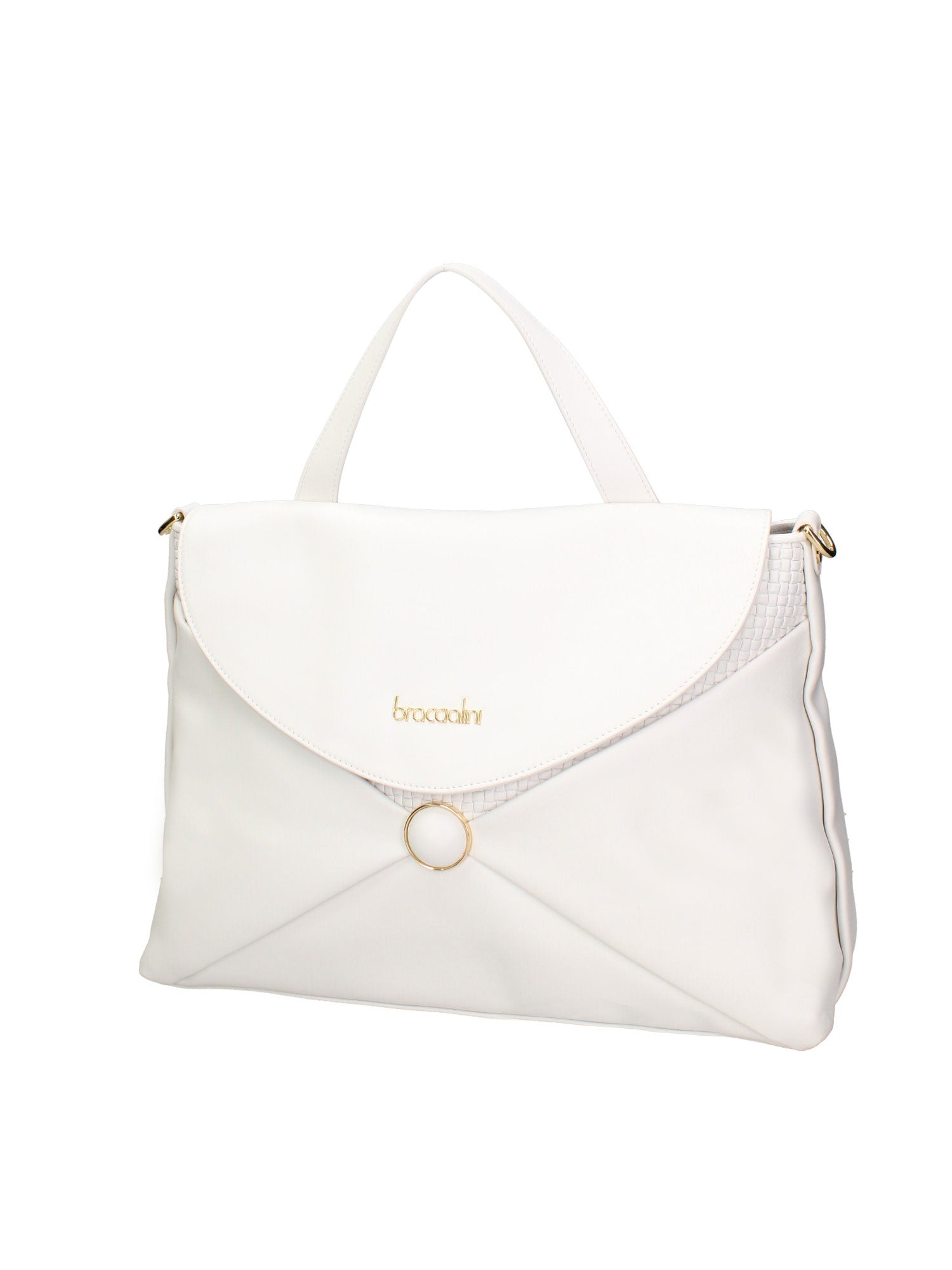 Edera Ultra Borsa a mano da donna 100% pelle B17202-BIANCO Braccialini