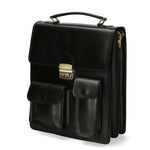 Tancredi Borsa da lavoro unisex in pelle Vera pelle 7013-NERO BLACK Gave Lux